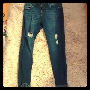 Stretchy Dark washed skinny jeans